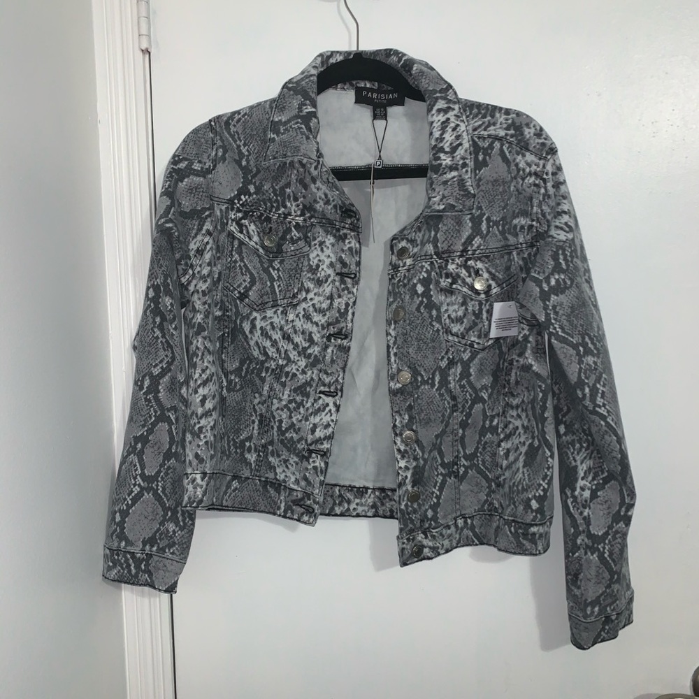 Grey snake print jacket